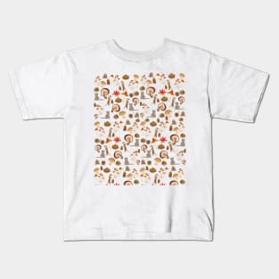 autumn pattern watercolor Kids T-Shirt